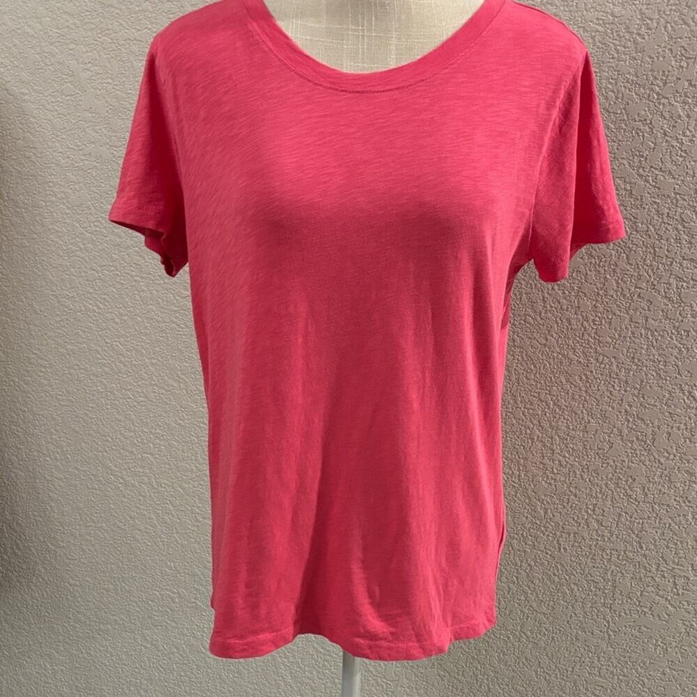 J. Crew Classic 100% Cotton Pink Girlfriend Tee Women's Top T-Shirt Barbie - M